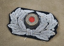 WWII German teno bullion visor cap hat wreath officer veteran estate war cockade