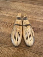 Vintage PAIR Wood Wooden SHOE Forms Shapers Stretchers Stamped 4 Made In Sweden