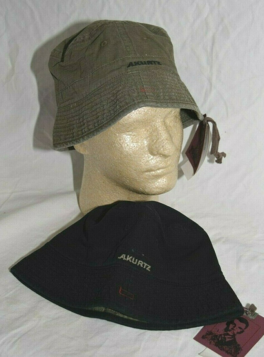 A. KURTZ 125253 Reversible Buckley Cotton Bucket Hat Size Medium