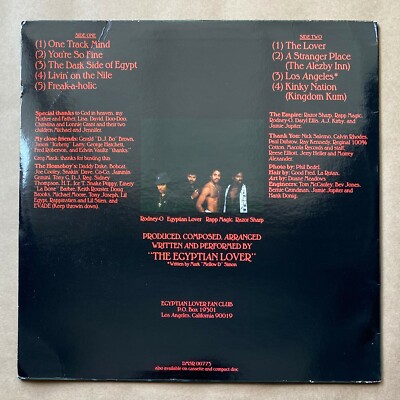 The Egyptian Lover Signed One Track Mind Vinyl Record LP Autograph