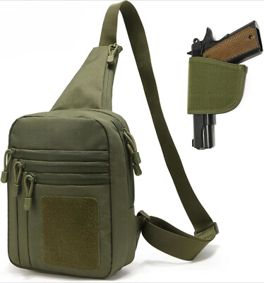 Concealed Carry Crossbody Bag for Men Shoulder Chest Pack Gun Bags for Handguns