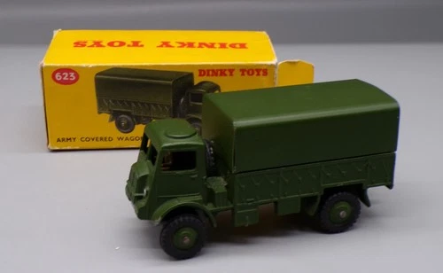 Vintage DINKY Toys #623 Army Covered Wagon DIECAST  w/ BOX die cast MILITARY uk