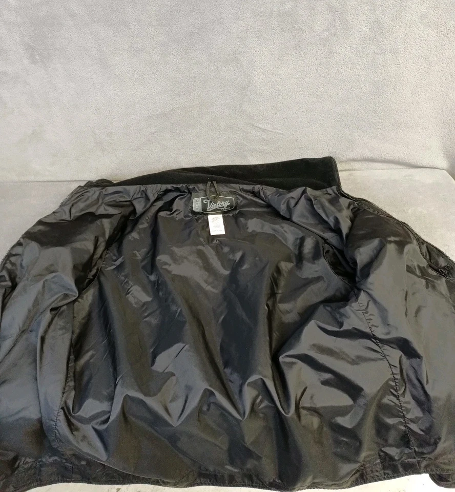 Victory Motorcycles Jacket Men's Large Black Polaris Lightweight Rain Pocket EUC - Image 4 of 4