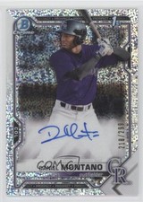 2021 Bowman Chrome Prospects Speckle Refractor /299 Daniel Montano Auto uy9