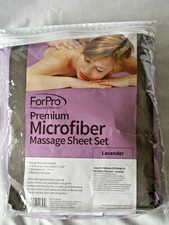 Microfiber Massage Table Sheet Set 3-Piece Lavender ForPro New