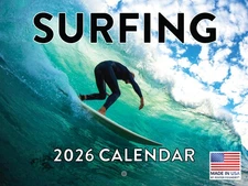 Surfing Calendar 2026 Surf Monthly Wall Calender 12 Month