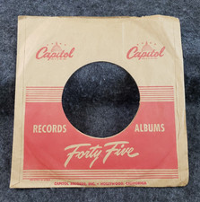 Capitol Records Original 45 Company Sleeve.......................... SB10