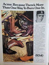 1976 Women's Men's Acme Boots Shoes Baseball Nolan Ryan Vintage  ad 