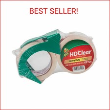 Duck HD Clear Packing Tape with Resuable Dispenser - 2 Rolls, 109 Yards - Heavy