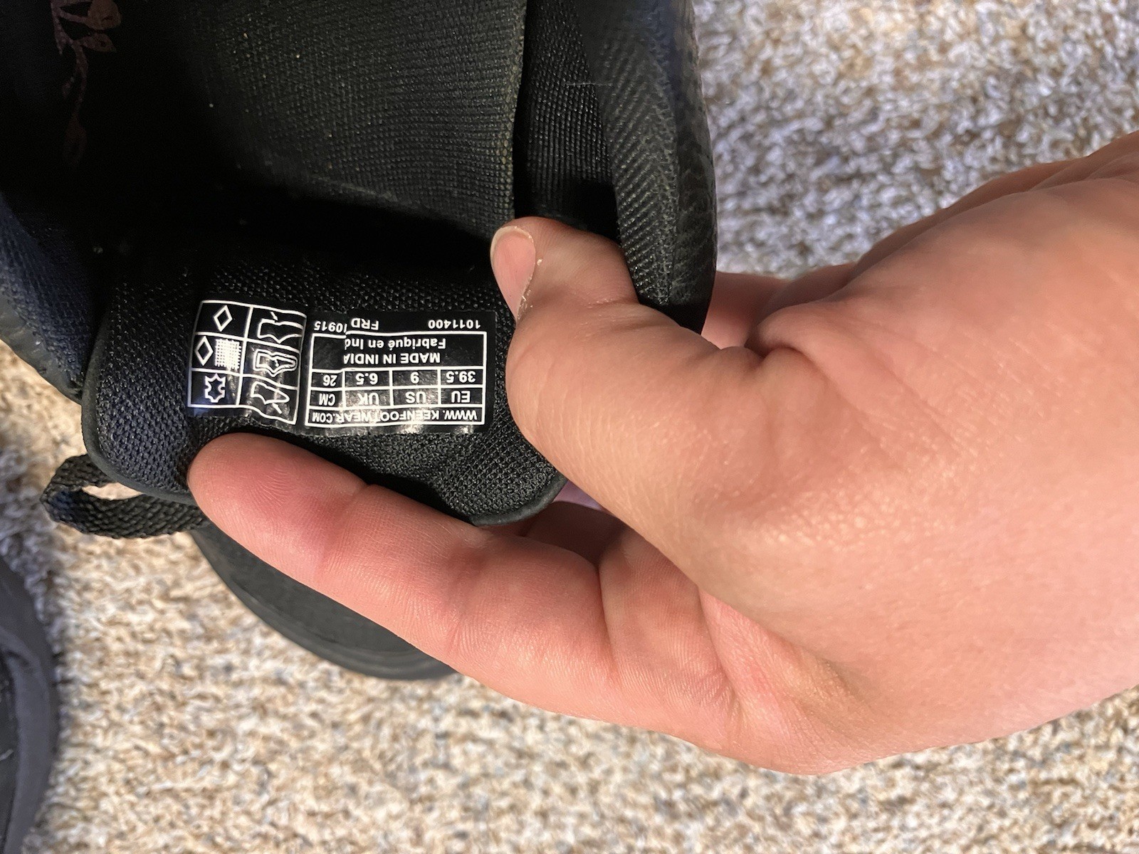 Scarpe donna Keen Presidio nere cravatta taglia 9 ottime condizioni made in India