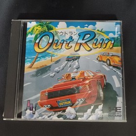 NEC PC Engine OUT RUN HU Card Used w/ Manual
