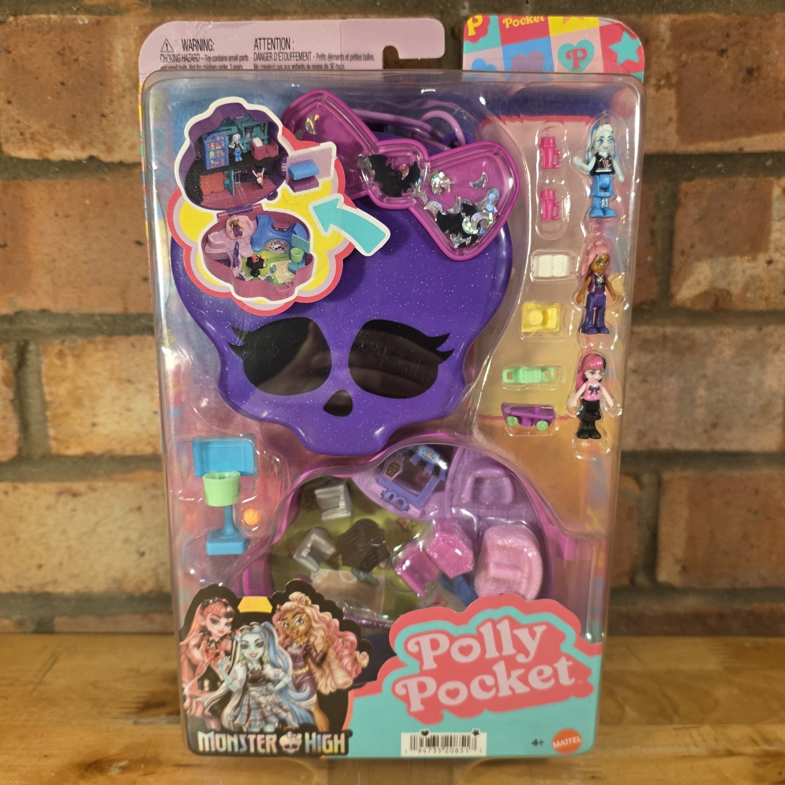 Polly Pocket Monster High Playset with One Size, Hvv58 | Compact - Image 2
