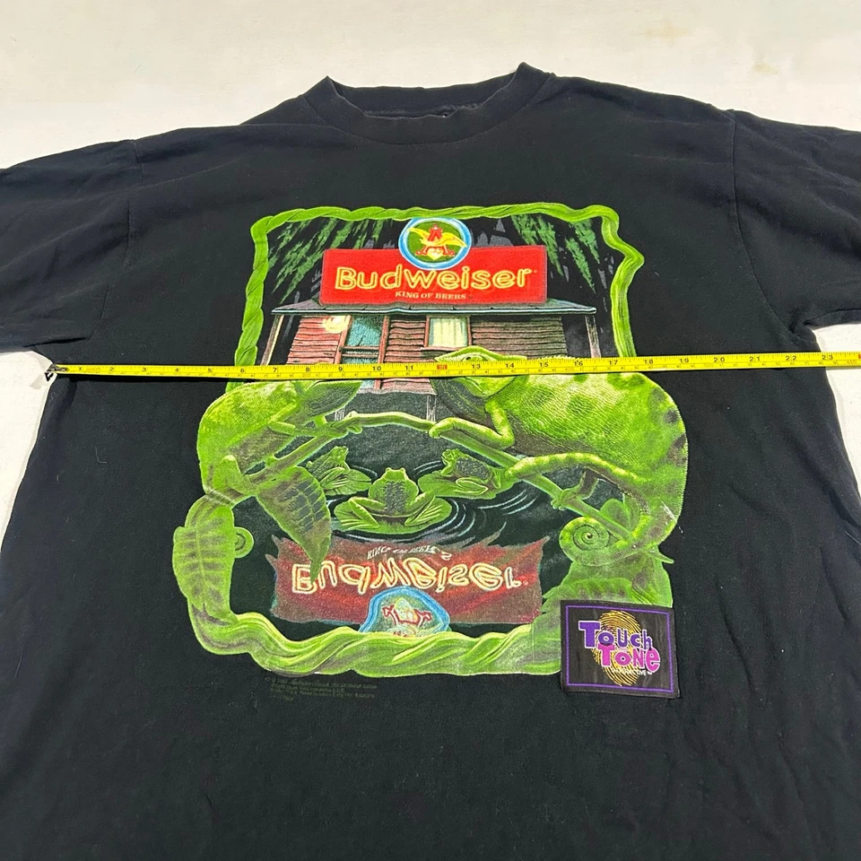 Budweiser Wild Oats King of Beers Chameleon 1997  T Shirt  Size XL - Image 3 of 4