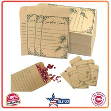 100 Pack Self-Seal Seed Envelopes 4.72x3.15 Inch Storage Packets for Garden S...