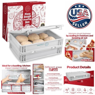 High-Quality, Stackable Proofing Box Set - Essential for Pizza & Bread Baking