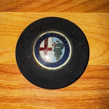 Alfa Romeo 1982-‘85 Spider Veloce Wheel Horn Cover BLACK W/ Color Logo OEM RARE