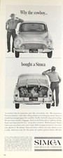 Simca Imported Car by Chrysler Vintage Print Ad 1960 #1774