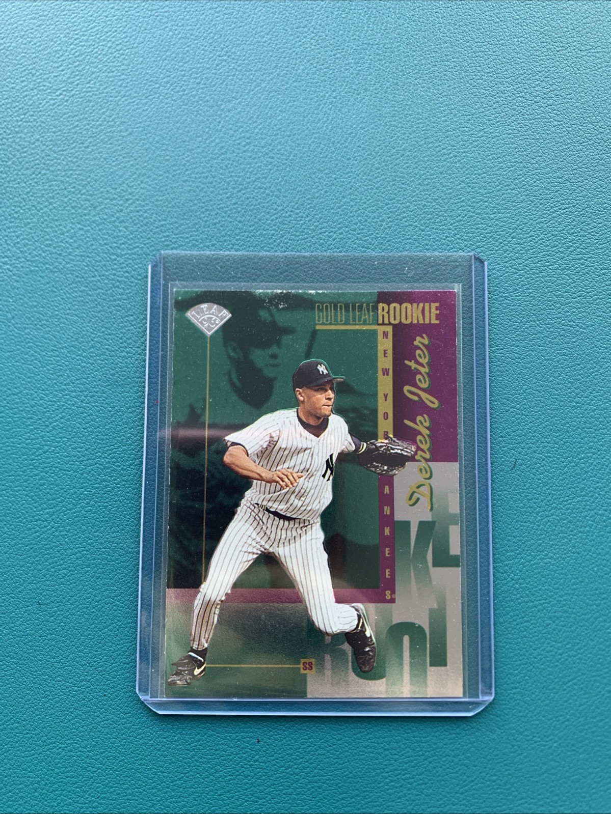 1996 Donruss Gold Leaf Rookie #211 Derek Jeter RC Yankees HOF