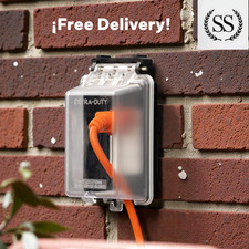 Outdoor Outlet Cover Weatherproof Single Gang Electrical Box Plug Protector BLK