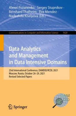 Data Analytics and Management in Data Intensive  by Alexei Pozanenko PAPERBACK