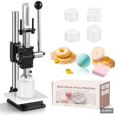 Bath Bomb Press Machine-Heavy Duty Bath Bomb Machine with 4 Molds Set Adjustable