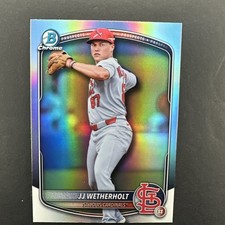 Topps 2025 Bowman Draft JJ Wetherholt Cardinals Chrome Refractor #BDC-145