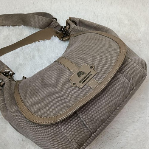 Vhtf Color Canvas Burberry Half Moon Handbag Can Be Carried Over The Shoulder On