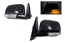 New Black Power Fold Led Signal Side Mirrors For2008-092014-lancer Evo Raliiar