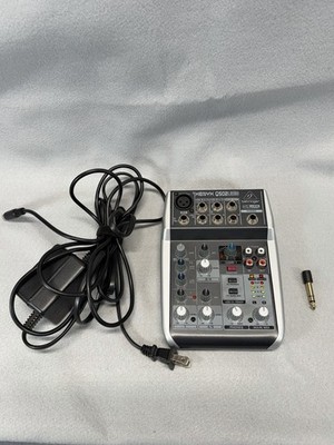Behringer XENYX Q502USB 5-input Sound Mixer w/ Power Supply Tested