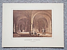 Canterbury Cathedral, The Undercroft - Antique Print - 1889