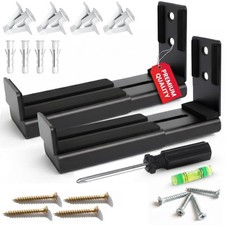 Premium Universal Soundbar Wall Mount Bracket 1 Pair 33 lbs Capacity Heavy Du...