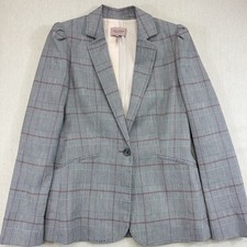 Tailored by Rebecca Taylor Women's Plaid Blazer Jacket Sz 6 Classic Career