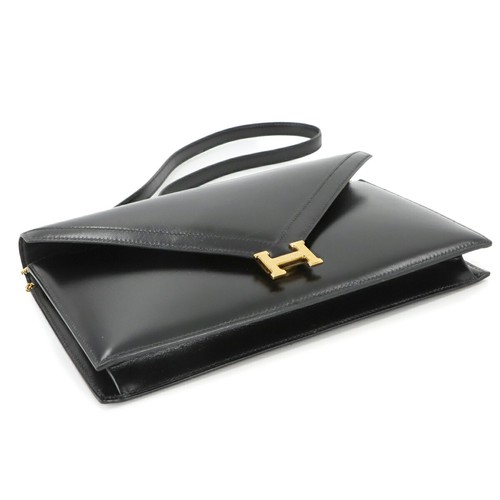 Borsa pochette a tracolla HERMES Lydie 2 vie scatola pelle di vitello borsa n... - Foto 5 di 11