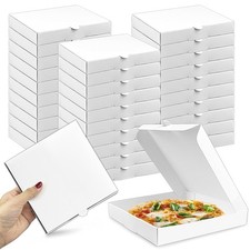 30 PCS White Mini Pizza Boxes 5.1x5.1x0.78 Inch For Homemade Pizzas And Crafts