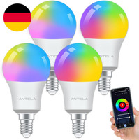 Antela Alexa GlüHbirne E14 A60 806LM Smart Wlan Led Rgb Dimmbare Birne Lampe, Ap