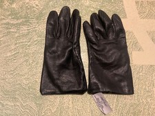Lord , Taylor Ladies 100 Silk Lined Leather Gloves, Black, Large- 7.5.