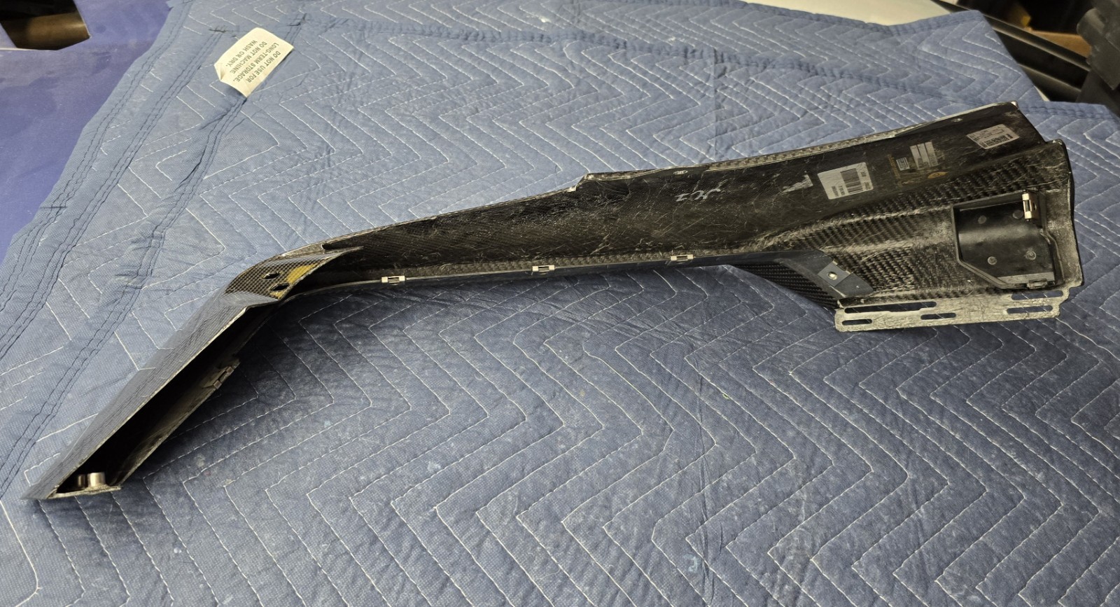Lamborghini Urus Front Bumper Lower Spoiler Left Carbon Fiber Trim 4ML807059A