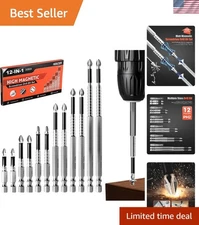 K5 Impact Resistant Non-Slip 12-in-1 High Magnetic Screwdriver Set (50-150mm)