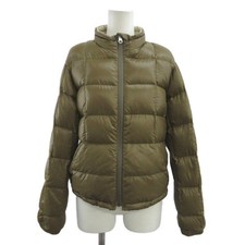 Margaret Howell MHL Down Jacket Khaki Stand Collar Long Sleeve Excellent, US M