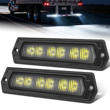 2x 7 60w Flush Mount Cree Led Light Bar Driving Flood Reverse Pods Off Road Utv