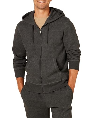 Amazon Essentials Herren Fleece-Kapuzenpulli Dunkelgrau Meliert-image