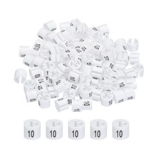 Clothes Hanger Marker Colored Hanger Sizer Number 10, White 100 Pcs