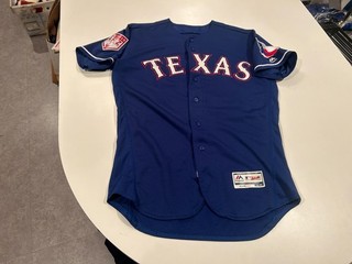 original 2019 BEN REVERE TEXAS RANGERS spring training GAME WORN BASEBALL JERSEY