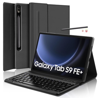 SENGBIRCH Tastaturhülle für Samsung Galaxy Tab S10 Plus/S9 FE 12.4 QWERTZ
