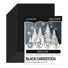 30 Sheets Black Cardstock, Card Stock 8.5 x 11, 92lb/250gsm Black Paper, Heavy