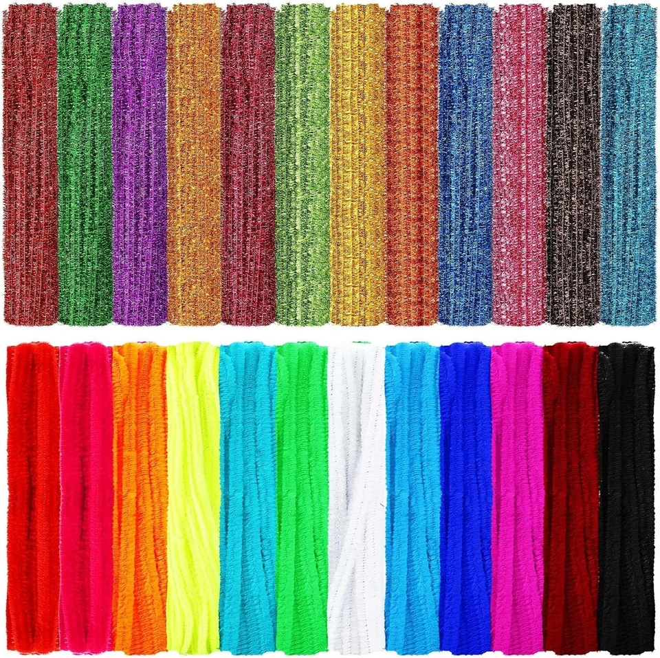 2400 Pcs Pipe Cleaners - 24 Assorted Colors for Creative DIY Crafts & Decor - Image 3 of 4