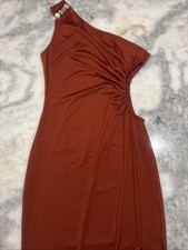 Orange Date Night Dress - Cut Out Sides, Never Worn