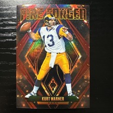 2022 Panini Phoenix Kurt Warner /199 #FF-2 Fire Forged Red St. Louis Rams NFL