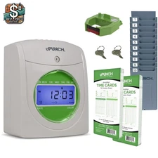 Durable Employee Punch Clock System – Complete with 100 Time Cards & Easy Setup