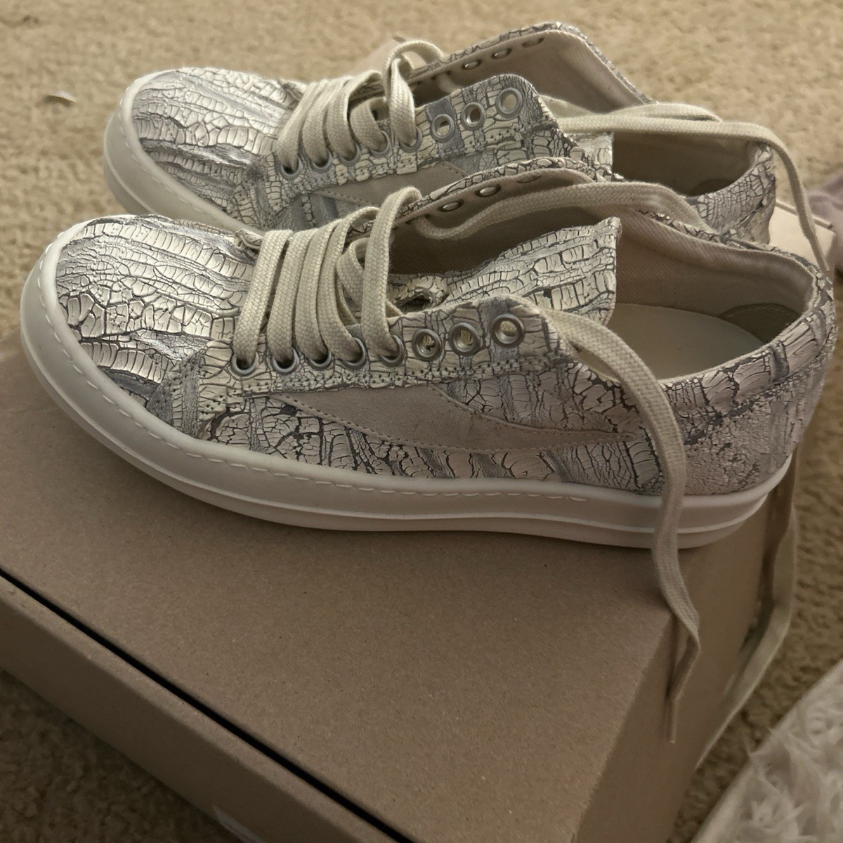 Tan And White Rick Owens DRKSHDW Size 38 Tried To Wear Once | eBay